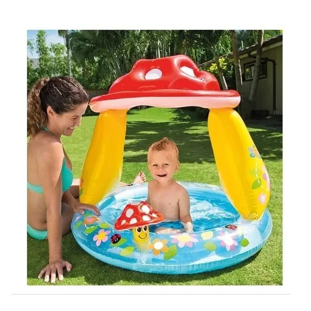 Miniatura 2 de Piscina Inflable Forma Hongo Para Bebes
